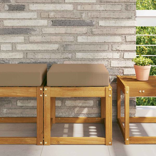 vidaXL Venkovn&iacute; sedac&iacute; pol&scaron;t&aacute;ř Taupe 40 x 40 x 8 cm 100% polyester