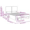 vidaXL R&aacute;m postele s čelo B&iacute;l&aacute; 160 x 200 cm kompozitn&iacute; dřevo