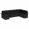 vidaXL Sada zahradn&iacute;ch pohovek 8 ks Čern&aacute; polyratan