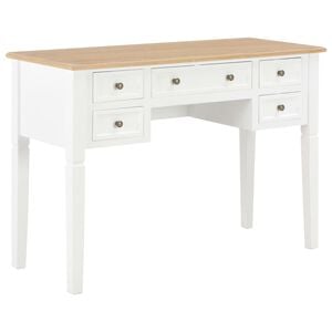 vidaXL Psac&iacute; stůl b&iacute;l&yacute; 109,5 x 45 x 77,5 cm dřevo