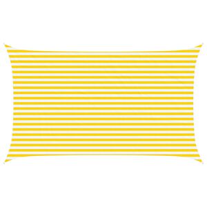 vidaXL Slunečn&iacute; plachta Žlut&aacute; a b&iacute;l&aacute; 5 x 3 m 100% polyester Oxford