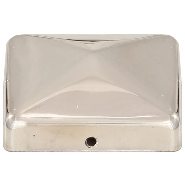 vidaXL Krytky na plotové sloupky ve tvaru stříšky 6 ks nerez 71x71 mm