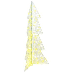 vidaXL V&aacute;nočn&iacute; stromeček 100 LED Tepl&aacute; b&iacute;l&aacute; 120 cm Akryl