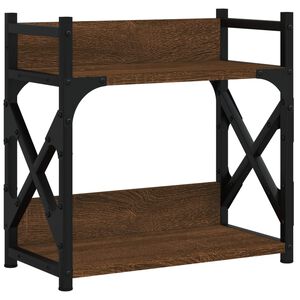 vidaXL Stojan na tisk&aacute;rnu 2patrov&yacute; hněd&yacute; dub 40 x 20 x 40 cm kompozit