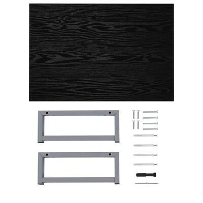 vidaXL Koupelnový nábytek černý 60 x 40 x 16,3 cm