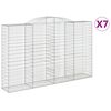 vidaXL Klenut&eacute; gabionov&eacute; ko&scaron;e 7 ks 300x50x180/200cm pozinkovan&eacute; železo