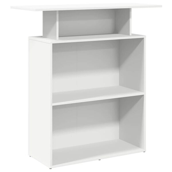 vidaXL Recepčn&iacute; stůl b&iacute;l&yacute; 100 x 40 x 104 cm, z uměl&eacute;ho dřeva