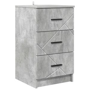 vidaXL Nočn&iacute; skř&iacute;ňka Betonov&aacute; &scaron;ed&aacute; 38 x 38 x 66 cm Kompozitn&iacute; dřevo