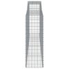 vidaXL Klenuté gabionové koše 25ks 400x50x140/160cm pozinkované železo