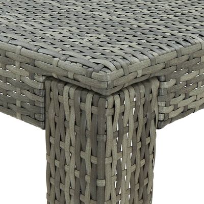 vidaXL Zahradní barový stůl šedý 60,5 x 60,5 x 110,5 cm polyratan