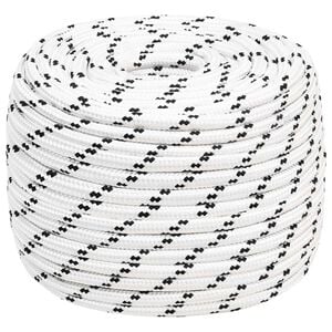 vidaXL V&iacute;ce&uacute;čelov&eacute; užitkov&eacute; lano 14 mm 25 m B&iacute;l&aacute; Polyester