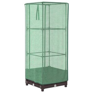 vidaXL Vyv&yacute;&scaron;en&yacute; z&aacute;hon se sklen&iacute;kem ratanov&yacute; vzhled 40 x 40 x 123 cm