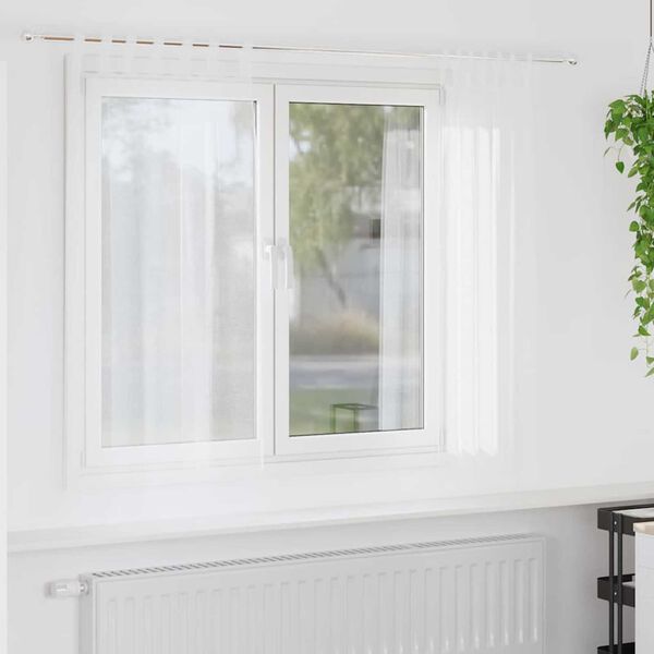 vidaXL Voile Z&aacute;clona se z&aacute;clonami 2 pcs B&iacute;l&aacute; 175 x 140 cm Polyester