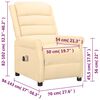vidaXL Elektrické masážní křeslo krémové umělá kůže