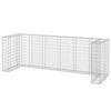 vidaXL Gabionov&aacute; z&aacute;stěna pro popelnice pozinkovan&aacute; ocel 325x100x110 cm