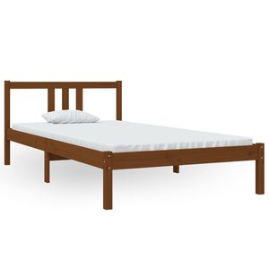 vidaXL R&aacute;m postele medově hněd&yacute; masivn&iacute; dřevo 100 x 200 cm