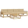 vidaXL Venkovn&iacute; pohovkov&aacute; souprava 4 ks B&iacute;l&aacute; a b&eacute;žov&aacute;