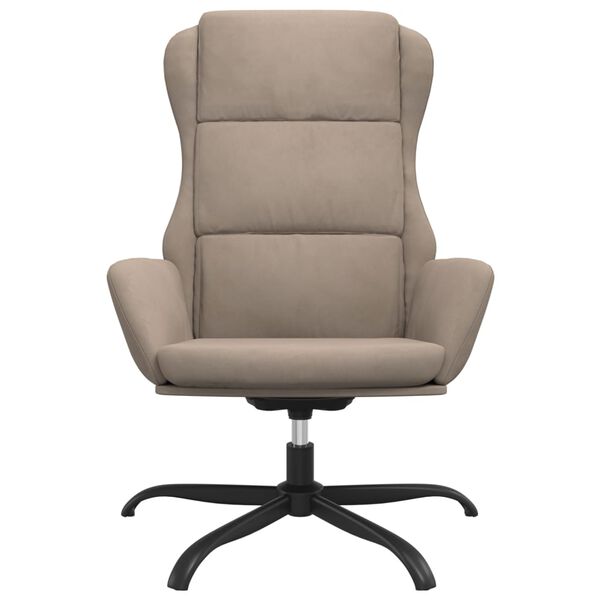 vidaXL Relaxačn&iacute; křeslo taupe uměl&aacute; brou&scaron;en&aacute; kůže