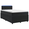 vidaXL Postel boxspring s matrac&iacute; s LED p&aacute;sky Čern&aacute; 120 x 190 cm Samet