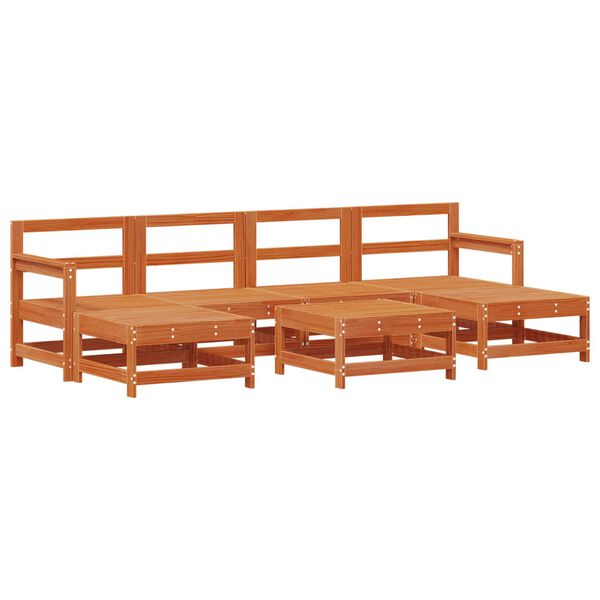 vidaXL Zahradn&iacute; lounge set 7 pcs Voskově Hněd&aacute; Masivn&iacute; borovice