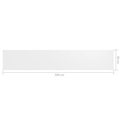 vidaXL Balkónová zástěna bílá 90 x 500 cm oxfordská látka