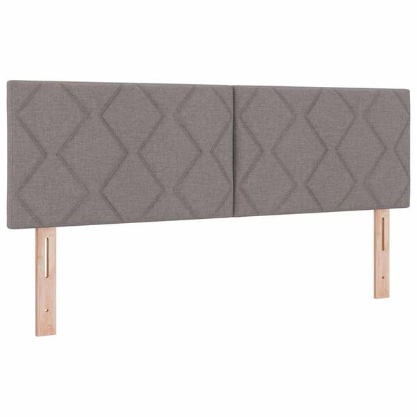 vidaXL Postel s boxspringem s matrac&iacute; Taupe 190 x 140 cm Polyester
