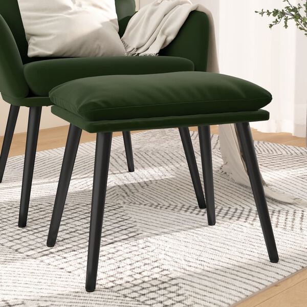 vidaXL Podnožka tmavě zelen&aacute; 45x29,5x35 cm samet