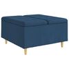 vidaXL Ottoman s &uacute;ložn&yacute;m prostorem Modr&aacute; 80 x 80 x 45 cm textil