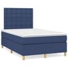vidaXL Box spring postel s matrac&iacute; modr&aacute; 120x200 cm textil