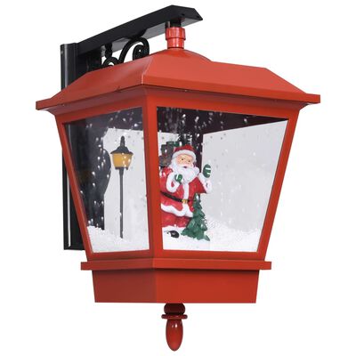 vidaXL Vánoční závěsná lampa LED světla a Santa červená 40x27x45 cm