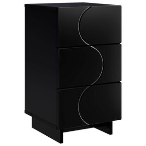 vidaXL Nočn&iacute; skř&iacute;ňka Čern&aacute; 33,5 x 34,5 x 60 cm Kompozitn&iacute; dřevo