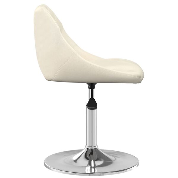 vidaXL Otočné jídelní židle 4 ks krémové samet