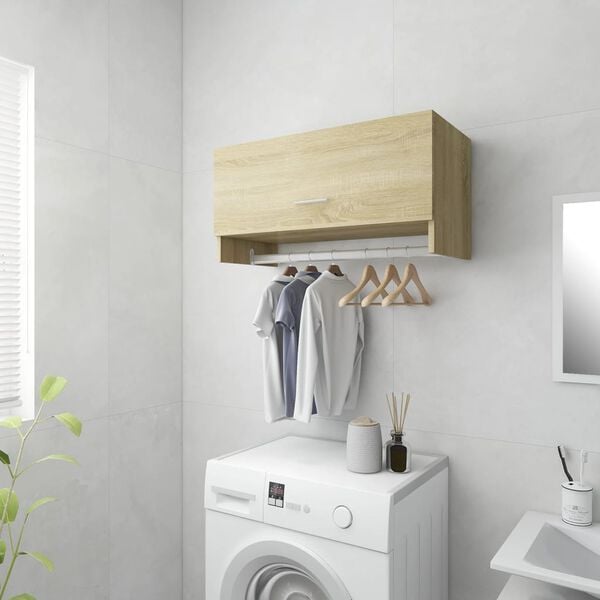 vidaXL &Scaron;atn&iacute; skř&iacute;ň dub sonoma 70 x 32,5 x 35 cm kompozitn&iacute; dřevo