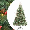 vidaXL Uměl&yacute; v&aacute;nočn&iacute; stromeček 300 LED Tepl&aacute; b&iacute;l&aacute; PVC a kov Zelen&aacute;