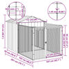 vidaXL Psí bouda s výběhem antracitová 117x201x123 cm pozinkovaná ocel