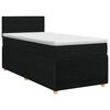 vidaXL Postel boxspring s matrac&iacute; s čelo Čern&aacute; 100 x 200 cm Textil