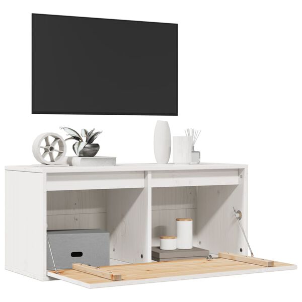 vidaXL Nástěnná skříňka bílá 80 x 30 x 35 cm masivní borové dřevo