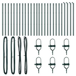 vidaXL Plotov&yacute; sloupek. 26 pcs &Scaron;ed&aacute; 3,2 x 3,2 x 50 cm