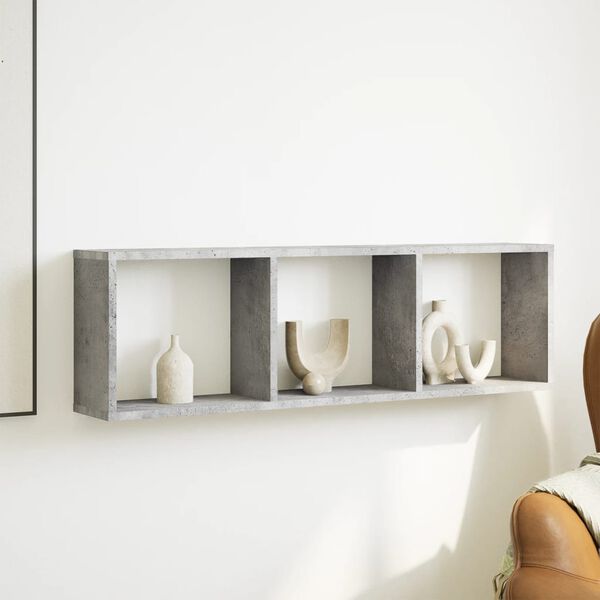 vidaXL N&aacute;stěnn&aacute; skř&iacute;ňka 100x16x30 cm betonově &scaron;ed&aacute; kompozitn&iacute; dřevo