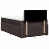 vidaXL Box spring postel s matrac&iacute; tmavě hněd&aacute; 120x190 cm textil
