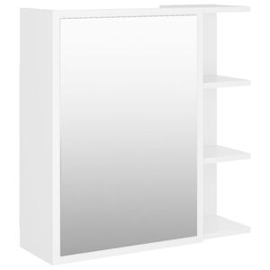 vidaXL Koupelnov&aacute; skř&iacute;ňka se zrcadlem b&iacute;l&aacute; 62,5x20,5x64 cm kompozit
