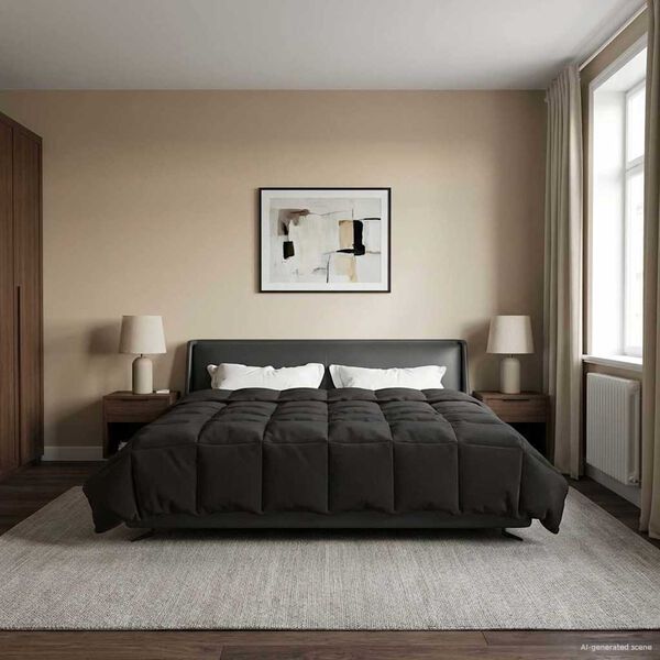 vidaXL Letn&iacute; přikr&yacute;vka &Scaron;něrov&aacute;n Antracit 220 x 240 cm Mikrovl&aacute;kno