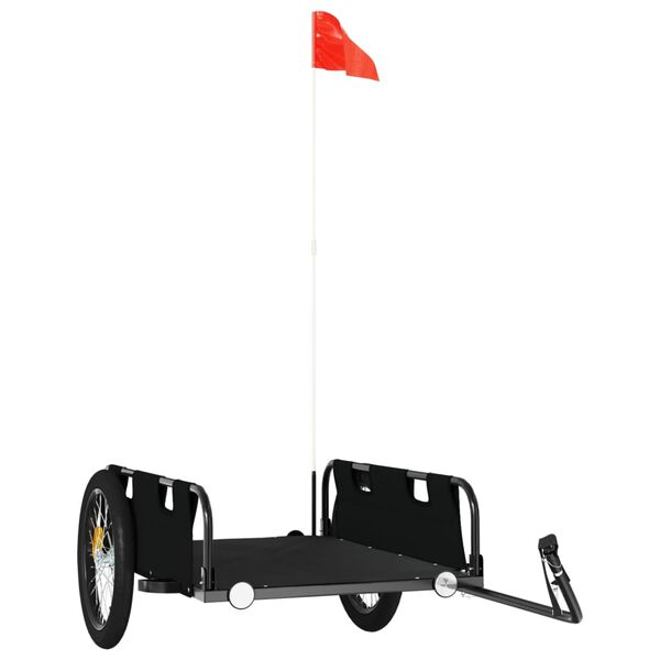 vidaXL Voz&iacute;k za kolo čern&yacute; oxfordsk&aacute; tkanina a železo