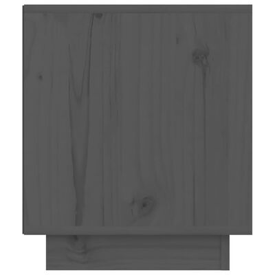 vidaXL Noční stolek šedý 40 x 34 x 40 cm masivní borové dřevo