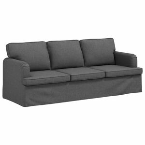vidaXL Pohovka Tmavě &scaron;ed&aacute; 201 x 80 x 85 cm textil