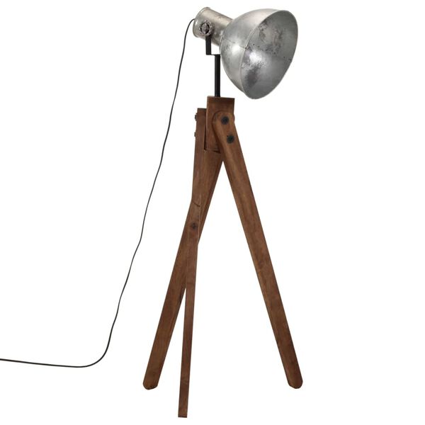 vidaXL Stojac&iacute; lampa 25 W vintage stř&iacute;brn&aacute; 45 x 45 x 120 cm E27