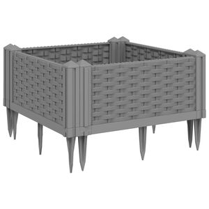 vidaXL Zahradn&iacute; truhl&iacute;k s kol&iacute;ky světle &scaron;ed&yacute; 42,5 x 42,5 x 28,5 cm PP