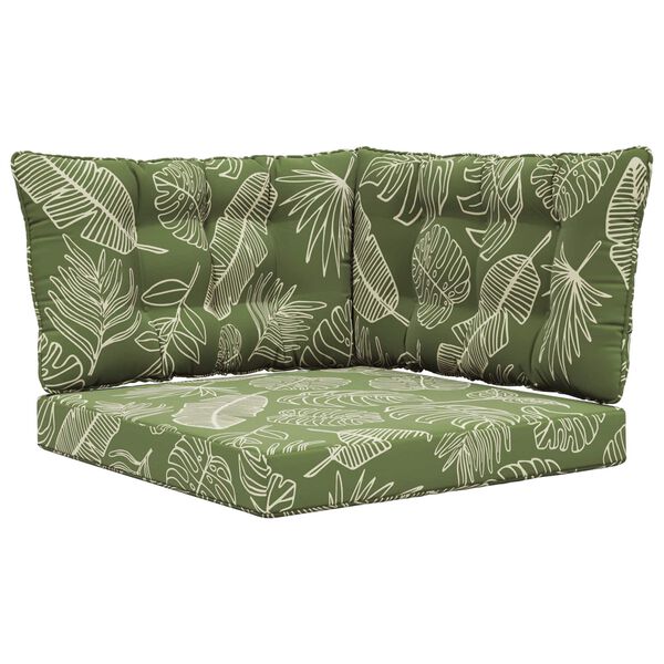 vidaXL Venkovn&iacute; pol&scaron;t&aacute;ř na pohovku 3 pcs Listov&yacute; design Polyester