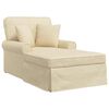 vidaXL Lounge chaise s vol&aacute;nem 3 ks Kr&eacute;mov&aacute; textil 91 x 157 x 91 cm