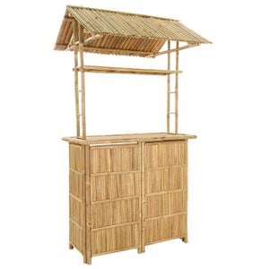 vidaXL Venkovn&iacute; barov&yacute; stůl Př&iacute;rodn&iacute; 115 x 95 x 214 cm Bambus